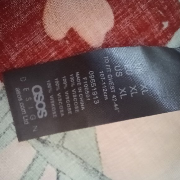 ASOS Design Bold Floral Top, Orange, Blue, Green, Size 1X - Picture 15 of 15